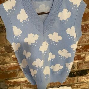 REVOLVE Light Blue Knit Sweater Vest